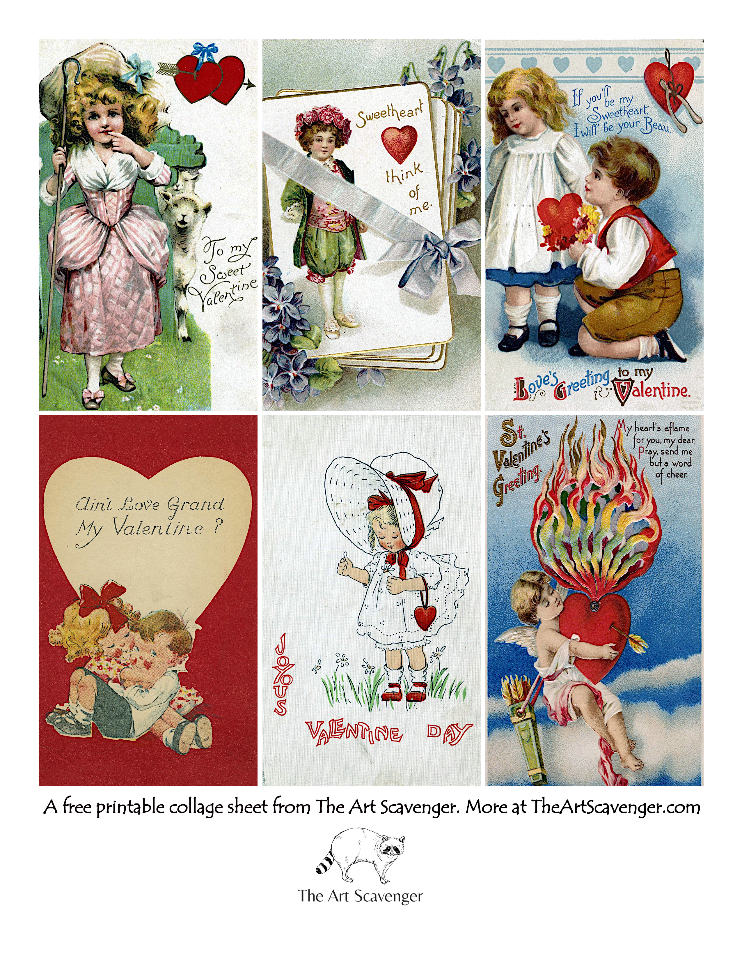 Free Printable Vintage Valentines — The Art Scavenger